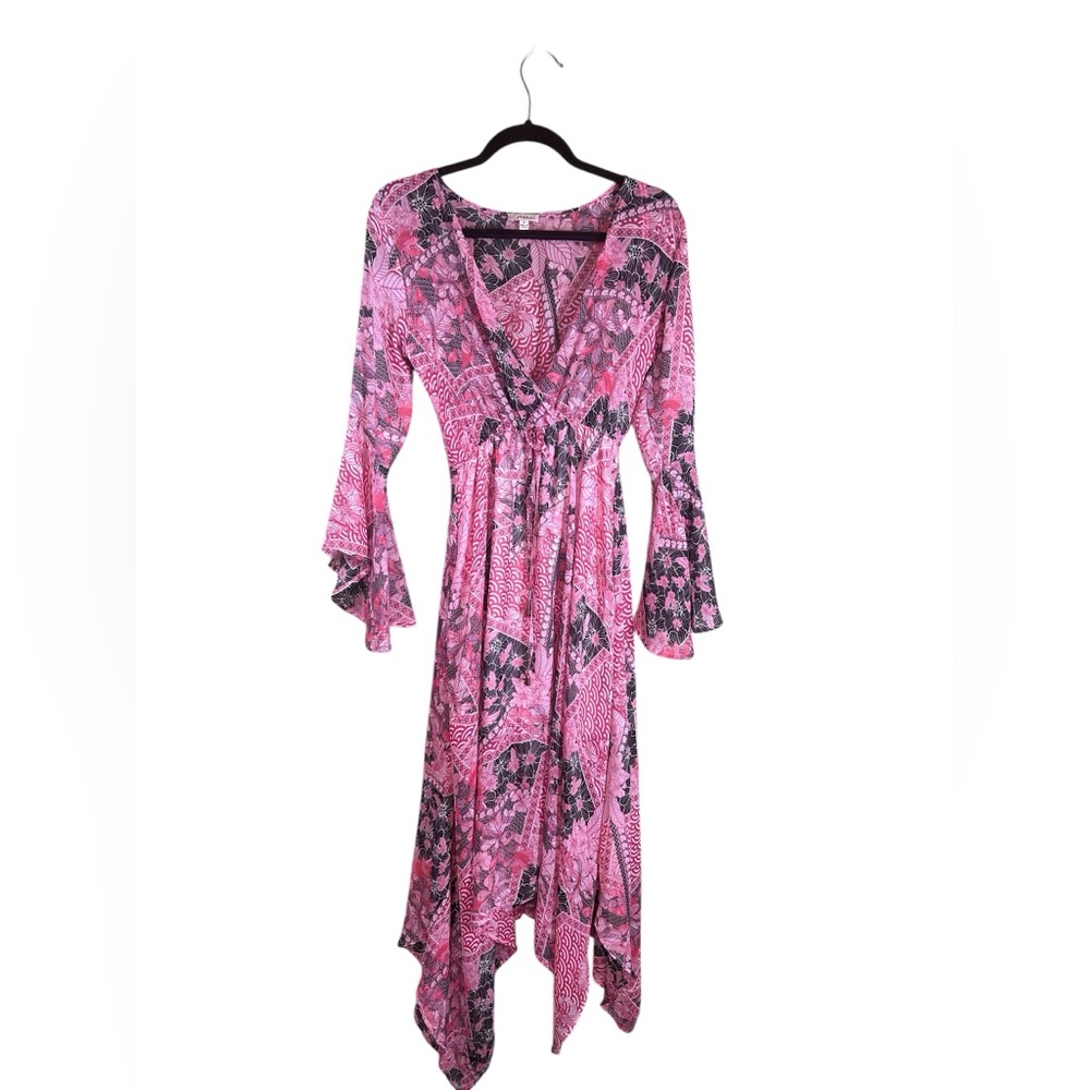Haani woman size small flowy bohemian dress bell sleeves lightweight boho fairy